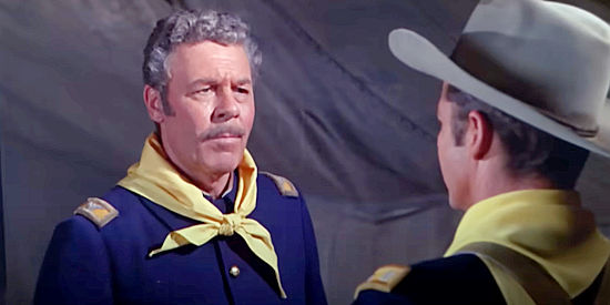 John Archer as Colonel Perry, determined to teach the Apache a lesson in Apache Rifles (1964)