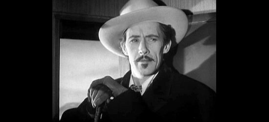 John Carradine as Hatfield, the former Southern gentleman turned gambler in Stagecoach (1939)