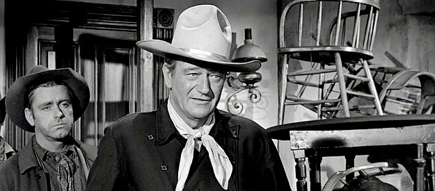 John Wayne as Tom Doniphon, the one man in Shinbone willing to stand up to Liberty Valance in The Man Who Shot Liberty Valance (1962)