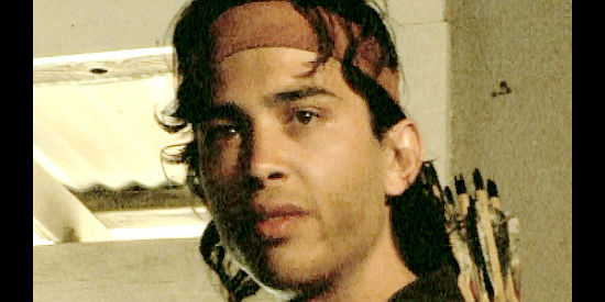 Jon Budinoff as Julius, Goodfellow's part-Indian sidekick, swapping insults with Charlotte in Ride Sweet, Die Slow (2005)