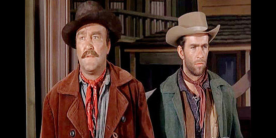 Lane Bradford as Joe Sully and Glenn Stensel as his brother Luke, two men who run afoul of Blaine Madden in The Gun Hawk (1963)