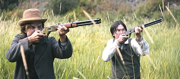 Lars Rudolph as Joseph Rossman and Uwe Bohm as Gustav Muller, hunting for something more appetizing to eat in Gold (2013)