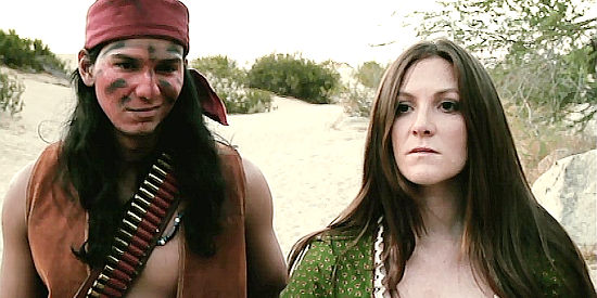 Katy Maloney as Patricia Conway, finding herself captive of the Bear Claw in Cowboys and Indians (2011)