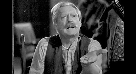 Lionel Barrymore as Uncle Henry Jones, showing Pancho Lopez that he's practically penniless in The Bad Man (1941)