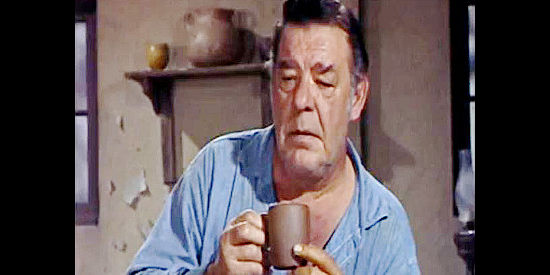 Lon Chaney Jr. as Henry Parker, a man dealing with financial hardship, a nagging wife and a rebellious young daughter in Stage to Thunder Rock (1964)