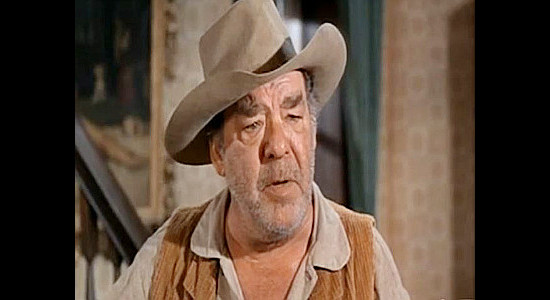 Lon Chaney Jr. as Sheriff Tangley, a lawman loyal to Rep Marlowe in Buckskin (1968)