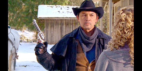 Lou Diamond Phillips as Quirt Evans, ready for a showdown in Angel and the Badman (2009)