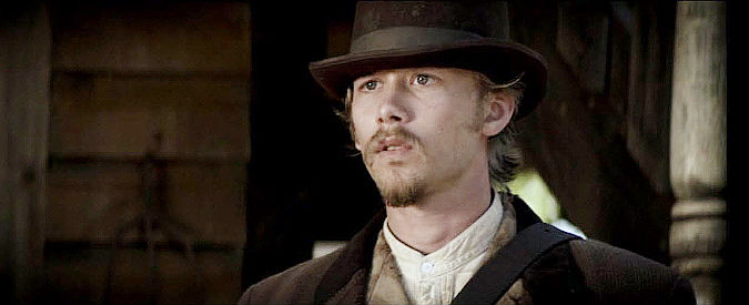 Lou Taylor Pucci as Kelly, the man who winds up with John Wilkes Booth's pistol in The Legend of Hell's Gate (2011)