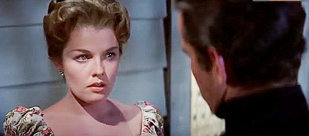 Luana Patten as Tracey Hamilton, torn between one officer she's engaged to and another who's a former lover in A Thunder of Drums (1961)