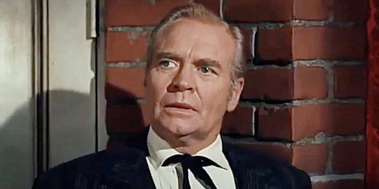 Lyle Bettger as Charlie, the saloon owner in cahoots with Johnny and Steve in The Fastest Guitar Alive (1967)