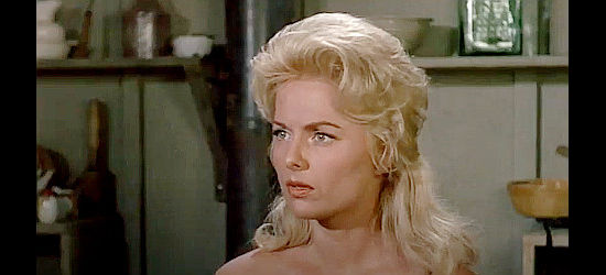 Martha Hyer as Nancy Mailer, married to a man she doesn't love in Blood on the Arrow (1964)