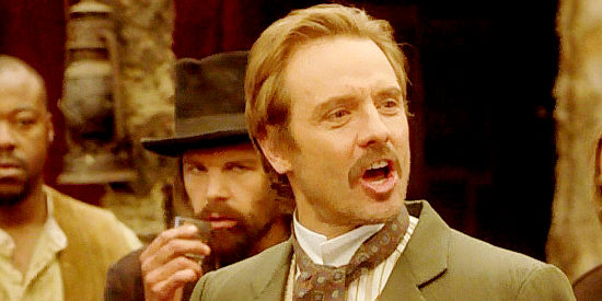 Michael Biehn as Mike Cassidy, urging the wild bunch to strike back at the railroads in The Legend of Butch and Sundance (2006) 