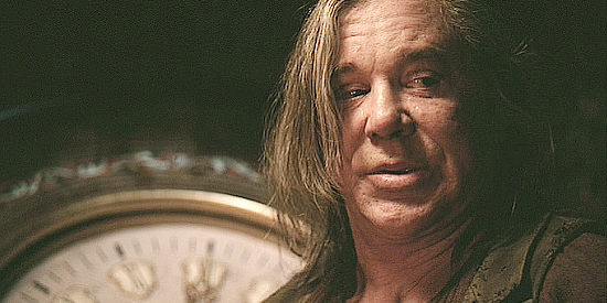 Mickey Rourke as Lucifer, considering a deal offered by Guerrero in Dead in Tombstone (2013)