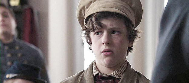 Nolan Gould as Robert, nicknamed 'Sir Rat', fearing punishment upon arriving at VMI in Field of Lost Shoes (2015)