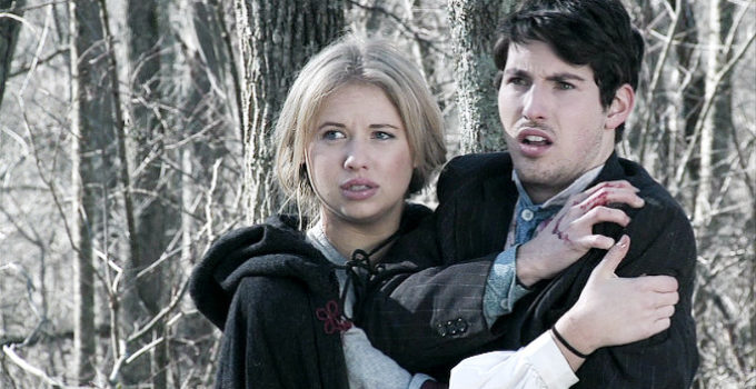 Kassandra Clementi as Rosanna McCoy with Sean Flynn as Johnse Hatfield in Hatfields and McCoys, Bad Blood (2012)