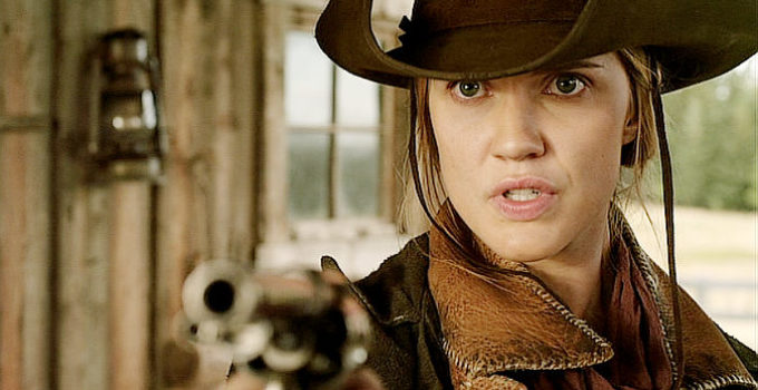 Sara Canning as Hannah Beaumont, a female bounty hunter in Hannah's Law (2012)