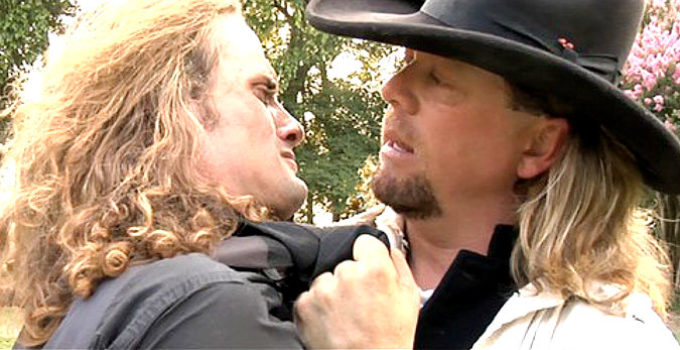 Christopher Bowman as William Bonney and Cody McCarver as Leon Copper in Billy the Kid (2013)