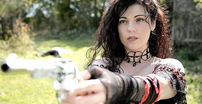 Debra Ereaut as Mason's wife, ready to defend her man in Hell at My Heels (2011)