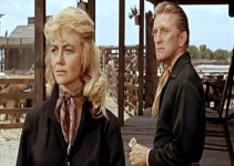 Dorothy Malone as Belle Breckenridge, having revealed a long-held secret to Brendan O'Mally (Kirk Douglas) in The Last Sunset (1961)