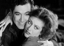 Joan Crawford as Joan 'Montana' Prescott, throwing herself into the arms of Larry Kerrigan (Johnny Mack Brown) after being frightened by a frog in Montana Moon (1930)