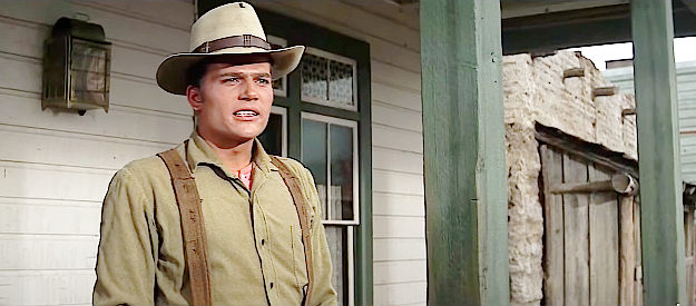 Patrick Wayne as Dev Warren, the settler McLintock hires to help out on his ranch in McLintock! (1963)