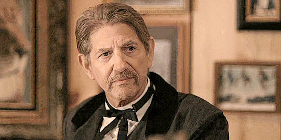 Peter Coyote as Thomas Morgan, rejecting Travis McCain's offer of protection in The Gundown (2011)