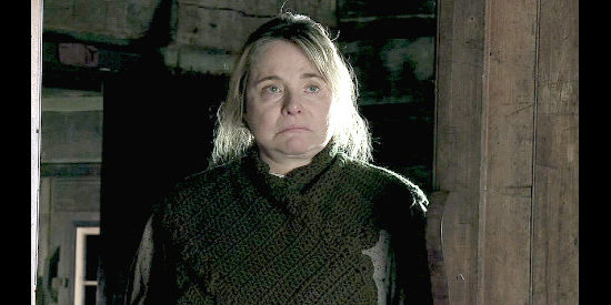 Priscilla Barnes as Vicey Hatfield, realizing her youngest son plans to run off with a McCoy girl in Hatfields and McCoys, Bad Blood (2012)