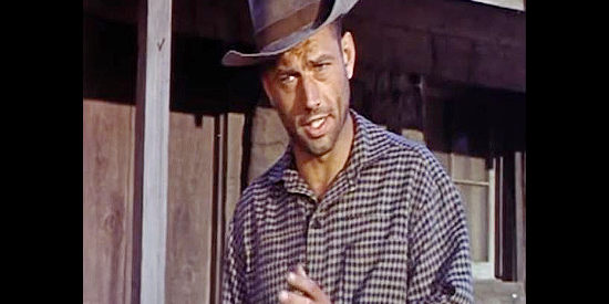 Ralph Taeger as Reese Sawyer, a wounded bank robber caught by Sheriff Horne and willing to use blackmail to escape in Stage to Thunder Rock (1964)