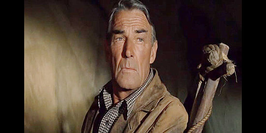 Randolph Scott as Gil Westrum, knowing he's about to double cross an old friend in Ride the High Country (1962)