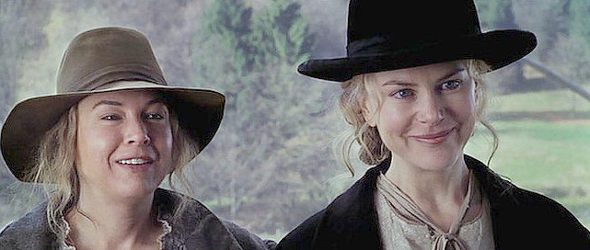 Renee Zellweger as Rudy Thewes and Nicole Kidman as Ada Monroe in Cold Mountain (2003)