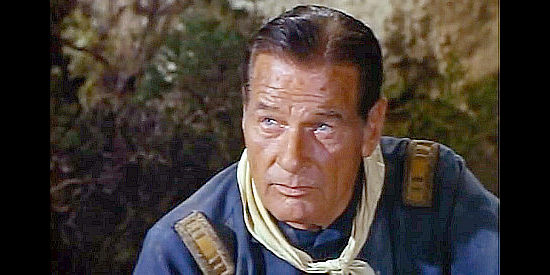 Richard Arlen as Capt. Gannon, the cavalry commander who runs into Indian trouble in Apache Uprising (1966)