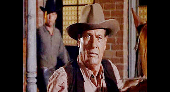 Richard Arlen as Sheriff Billy Kelly, the man whose death prompts town leaders to accept Waco as their new lawman in Waco (1966)