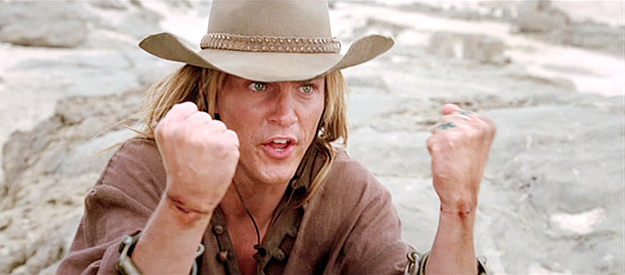 Riley Smith as Fabulos, demanding to be freed from his chains in Gallowwalkers (2012)