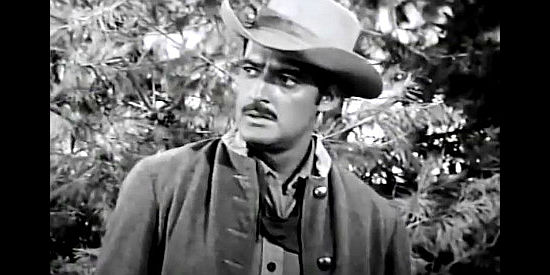 Robert Dix as Frank James, trying to steer his younger brother clear of trouble in Young Jesse James (1960)