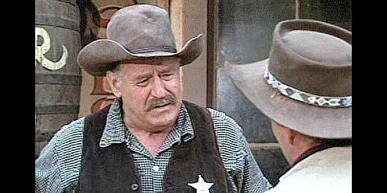 Roy Barcroft as Sheriff Griffin, scoffing at talk of vampires in Billy the Kid vs. Dracula (1965)
