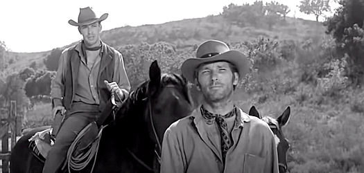 Skip Homeier as Caslon and L.Q. Jones as Foray, two of Lavelle's men in Showdown (1963)