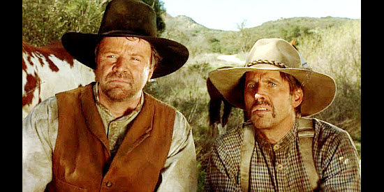Steve Nave as Caleb Moat and Jeff McGrail as Kyle Moat, on the vengeance trail with their dad in The Long Ride Home (2003)