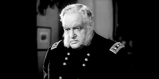 Sydney Greenstreet as Lt. Gen. Winfield Scott, getting reports from Gettysburg in They Died with Their Boots On (1941)