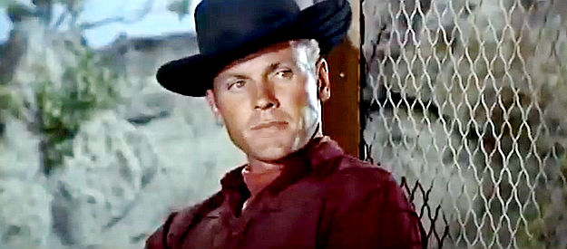 Tab Hunter as Mike Reno, the rowdy youth McCool recruits as his new deputy in Hostile Guns (1967)