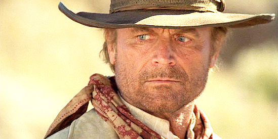Terence Hill as Doc West, entering a poker tournament with a hospital on the line in Triggerman (2009)