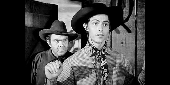 Thomas Mitchell as Pat Garrett with Jack Buetel as Billy the Kid in The Outlaw (1943)