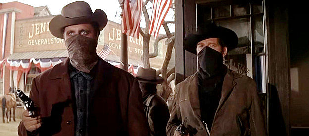 Timothy Carey (left) as Bruce Bonner, the sheriff's crooked friend in The Second Time Around (1961)