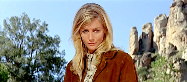 Valora Nolad as Kate, bartered to Wes Fletcher but catching th eeye of Billy Hyatt in The War Wagon (1967)