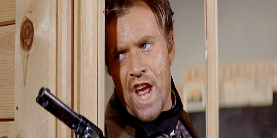 Vic Morrow as Wes Jennings, one of The Cherokee Kids' partners in crime in Cimarron (1960)