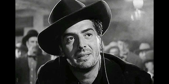 Victor Mature as Doc Holliday, the gunman, gambler and former doctor with little regard for life in My Darling Clementine (1946)