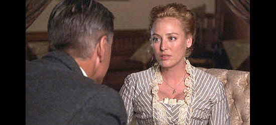 Virginia Madsen as Anne Rodney with Barkow in Crossfire Trail (2001)