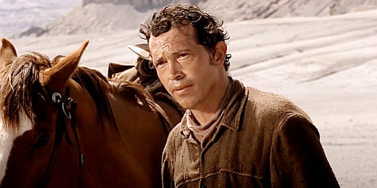 Warren Oates as Willett, upset about leaving a friend behind in The Shooting (1966)