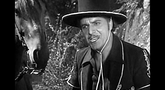 Warner Baxter as Joaquin Murrieta, striking back at the whites after a series of injustices in Robin Hood of El Dorado (1936)