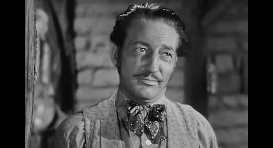 Warren WIlliam as Jefferson Careret, arriving in Tucson to show Lazarus Ward how to control a town in Arizona (1940)