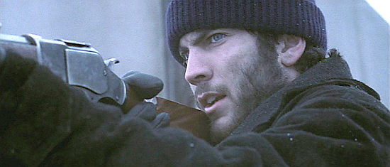 Wes Bentley as Donald Dalglish in a tense moment in The Claim (2000)